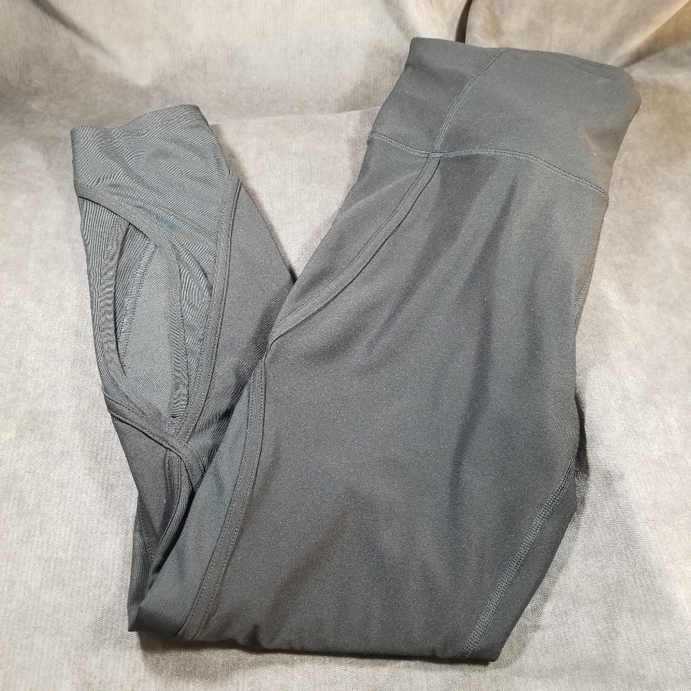 Athletic Works Black Leggings with Mesh Cutout Sections NWOT L